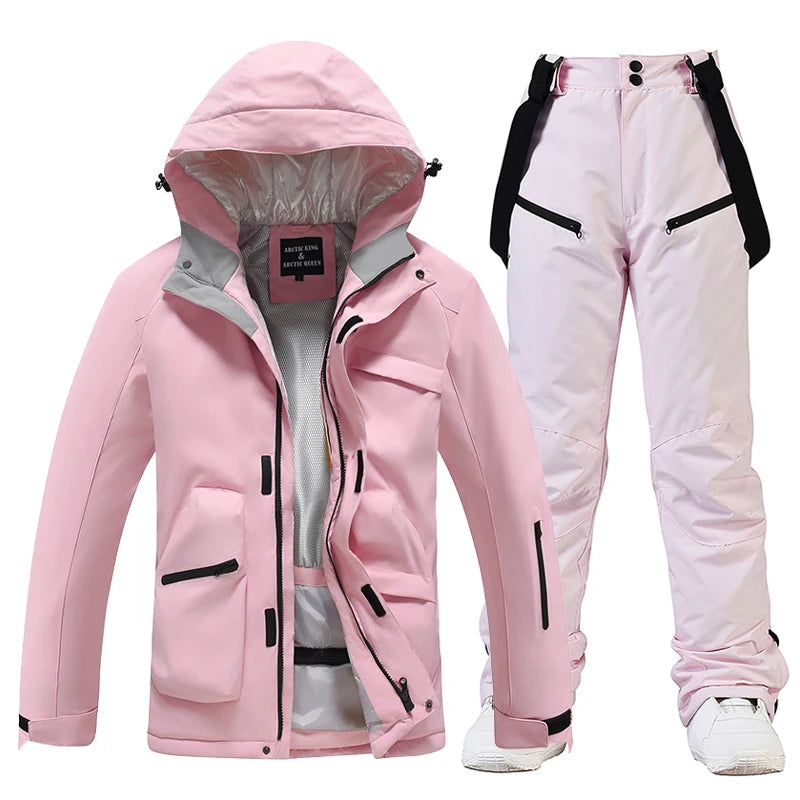 New, Men's and Women's Ski Suit Sets, Waterproof, Snow Costume, Ski Jacket and Pant Set, Outdoor Clothing, Snowboarding, Overall