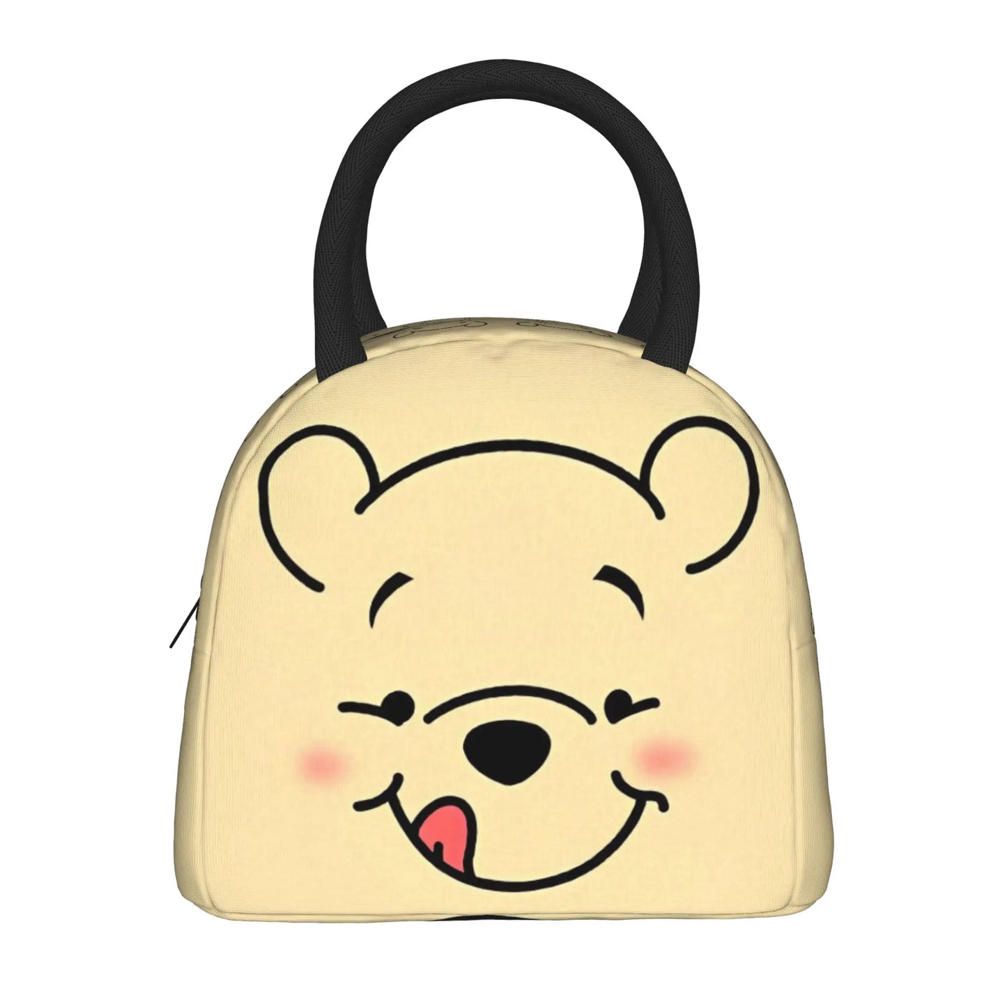 Anthropomorphic Teddy Bear Happy Insulated Lunch Bags Large Winnie The Pooh Reusable Thermal Bag Lunch Box Tote Work  Outdoor