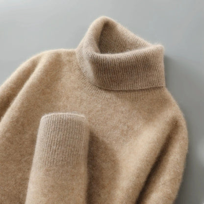 100% Wool High Neck Sweater with Pullover for Men, Autumn and Winter Warm and Full Sleeved Hot Selling New Knitted Base Sweater