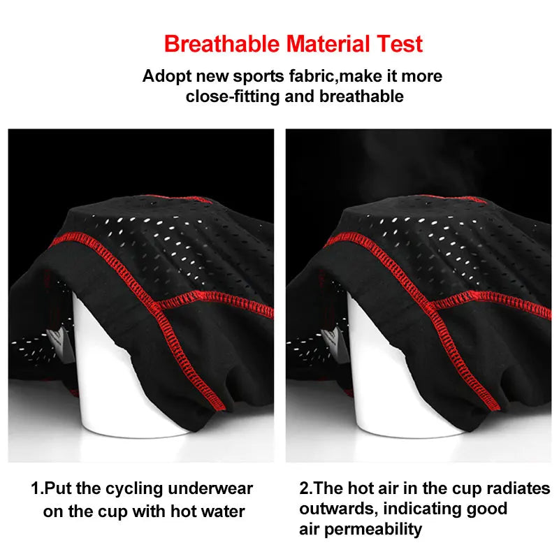 X-TIGER Men's Cycling Underwear with 5D Gel Pad Breathable Mesh MTB Bike Shorts Anti-Slip Quick Dry Bicycle Liner Shorts for Road Mountain Cycling