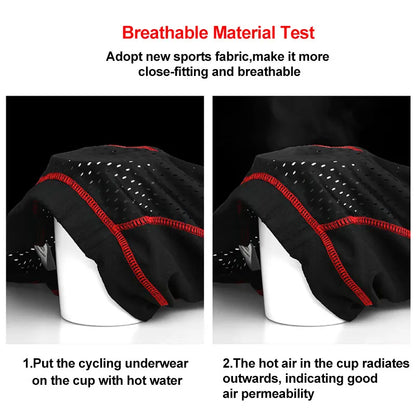 X-TIGER Men's Cycling Underwear with 5D Gel Pad Breathable Mesh MTB Bike Shorts Anti-Slip Quick Dry Bicycle Liner Shorts for Road Mountain Cycling