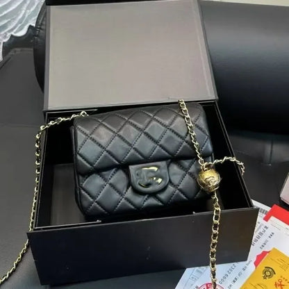 Channeled Bag Women designer makeup bag High Quality Sheepskin Diamond Lattice Handle Vanity Box Tote Bags Crossbody Shoulder Co