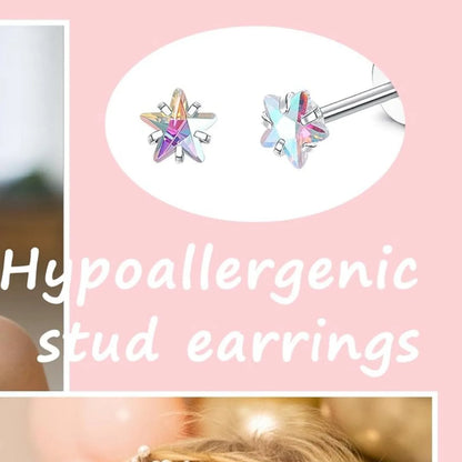 24Pairs Stainless Steel Stud Earrings for Women CZ Screw Back 4mm Tiny Flat Back Studs Cute Dainty Jewelry Gift Set 16G 18G