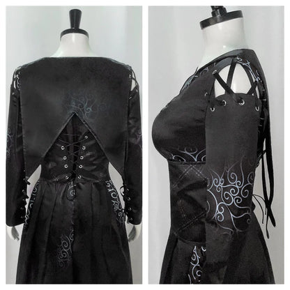 Bellatrix Anime Lestrange Cosplay Costume Halloween Carnival Party Disguise Roleplay Suit Female Women Adult Performance Wear