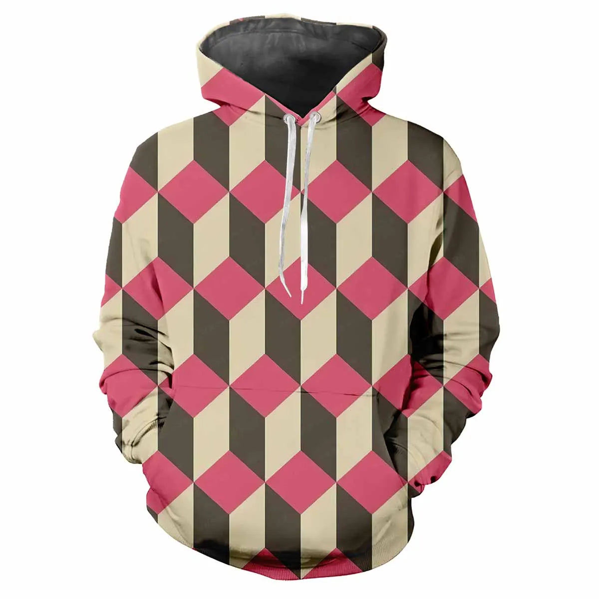 2024 Fashion Minimalist Plaid 3D Printed men's Tops Casual Soft Comfort Elegant men's Hoodies Personalize Outdoor Sports Hoodie