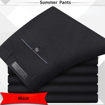 High-Quality Men's Suit Pants Classic Summer Spring Pants High Waist Autumn Trousers