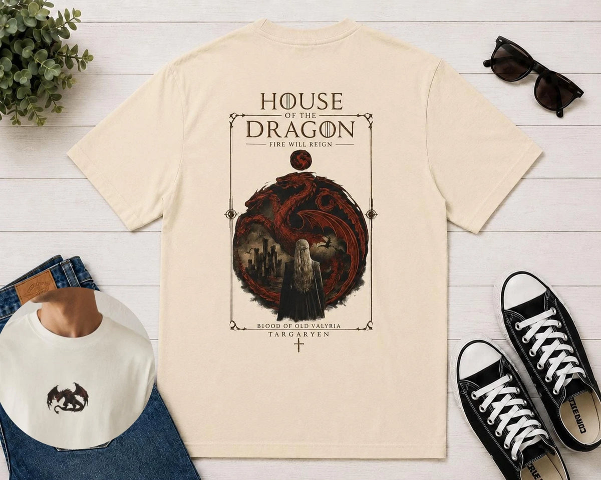 House of The Dragon Movie Graphic 2026 T-Shirt 100%Cotton Men's Women's Y2k Popular Oversized Funny Tshirt Casual Tee Streetwear