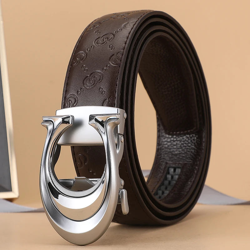 High Quality 34mm Designers Business Mens belt Luxury Brand Famous Male brand Belt Buckle Canvas Leather Belt for Women ieans