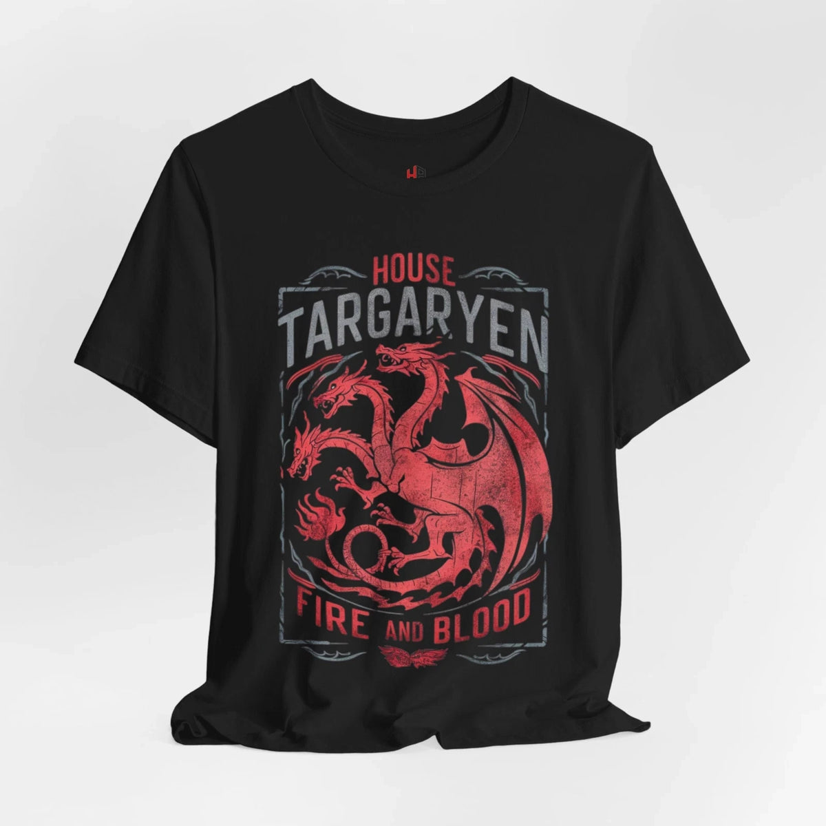House of The Dragon Shirt Fire and Blood House Targaryen Team Black Shirt