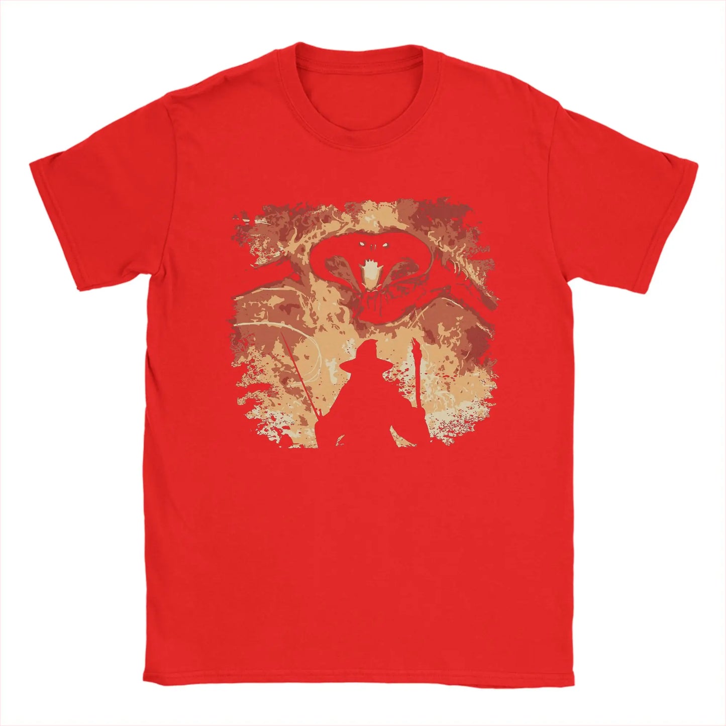 Men T-Shirt You shall not pass L-Lords Of The R-Rings Vintage Cotton Tees Short Sleeve  T Shirts O Neck Tops Printed