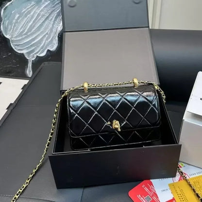 Channeled Bag Women designer makeup bag High Quality Sheepskin Diamond Lattice Handle Vanity Box Tote Bags Crossbody Shoulder Co