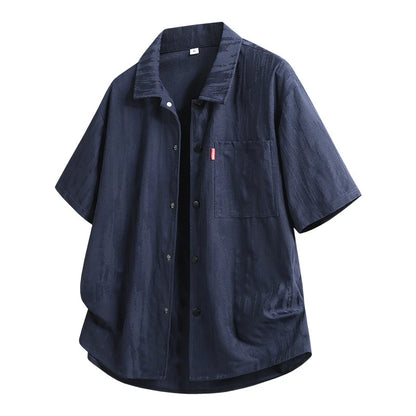 Plus Size 9XL Men's Ice Silk Shirt Quick Dry Short Sleeve Top Male Summer Large Big Casual Snap Button Up Oversized Loose Fit Fat