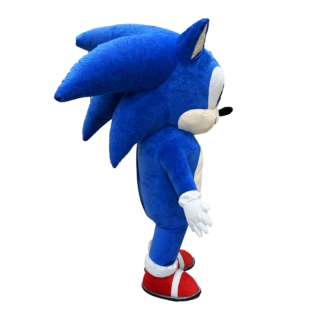 2M Cartoon Hedgehog Inflatable Costume Mascot Parade Adult Character Cosplay Animal Birthday Halloween Event Plush Set