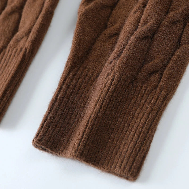 New Winter and Autumn Men's Wool Knitted Cardigan Trendy Loose-fitting Thick Style Pullover Casual Men's Clothing Coat Sweater