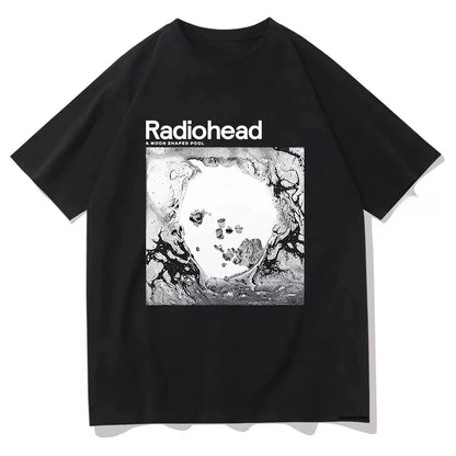 A Moon Shaped Pool T Shirt Radiohead Men/women Harajuku Vintage Graphic 100% Cotton T Shirt Classic Unisex High Quality T Shirts