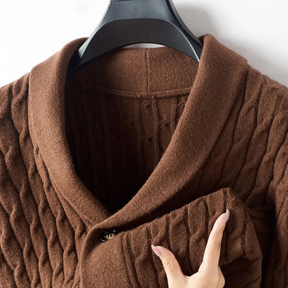New Winter and Autumn Men's Wool Knitted Cardigan Trendy Loose-fitting Thick Style Pullover Casual Men's Clothing Coat Sweater
