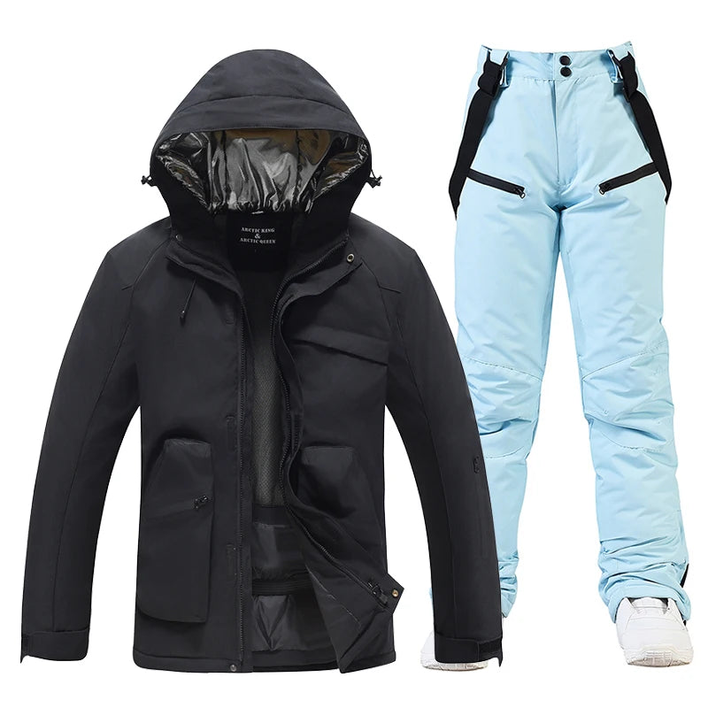 New, Men's and Women's Ski Suit Sets, Waterproof, Snow Costume, Ski Jacket and Pant Set, Outdoor Clothing, Snowboarding, Overall