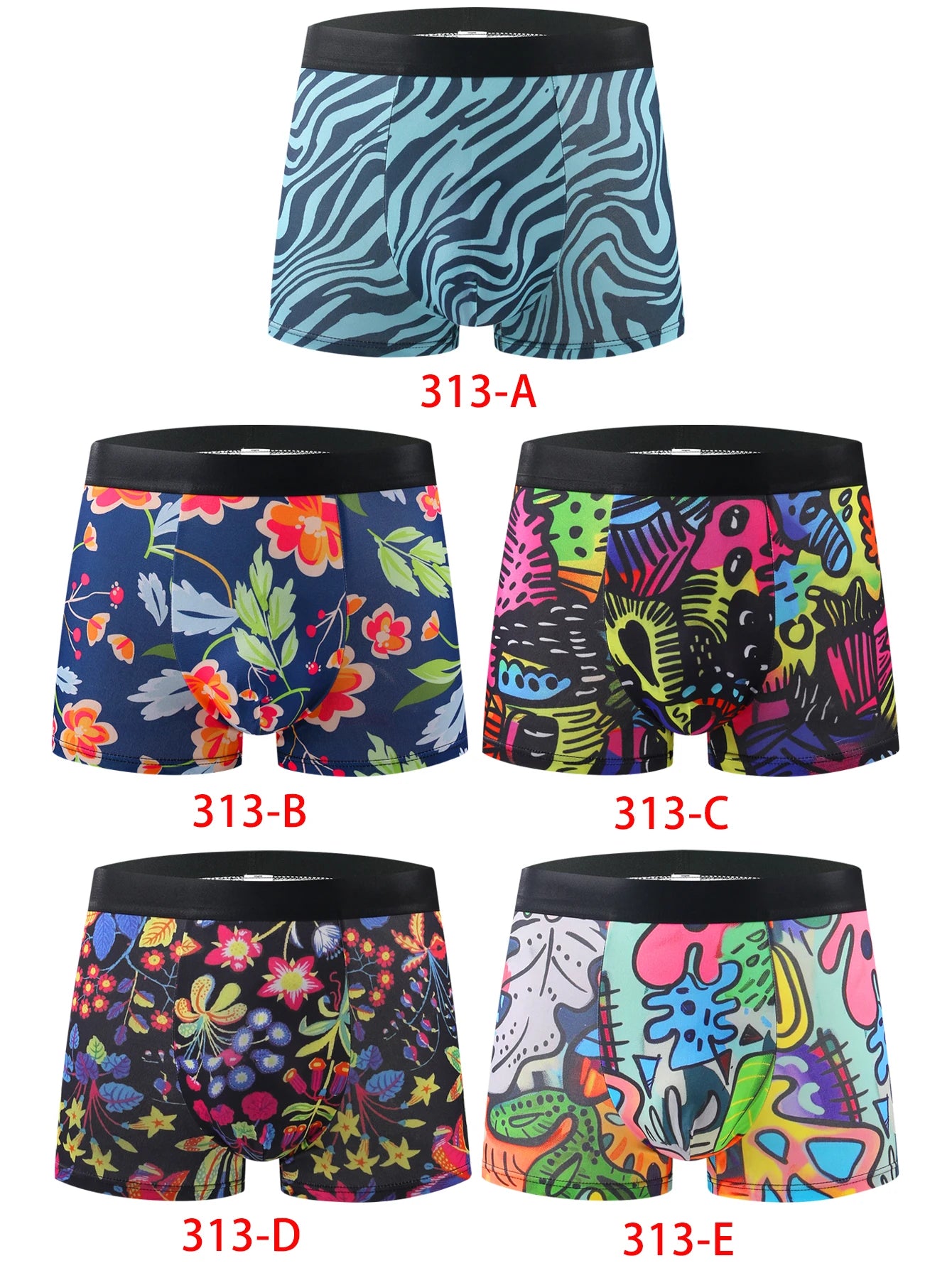 10-pack fashionable men's boxer shorts, comfortable, soft, fashionable