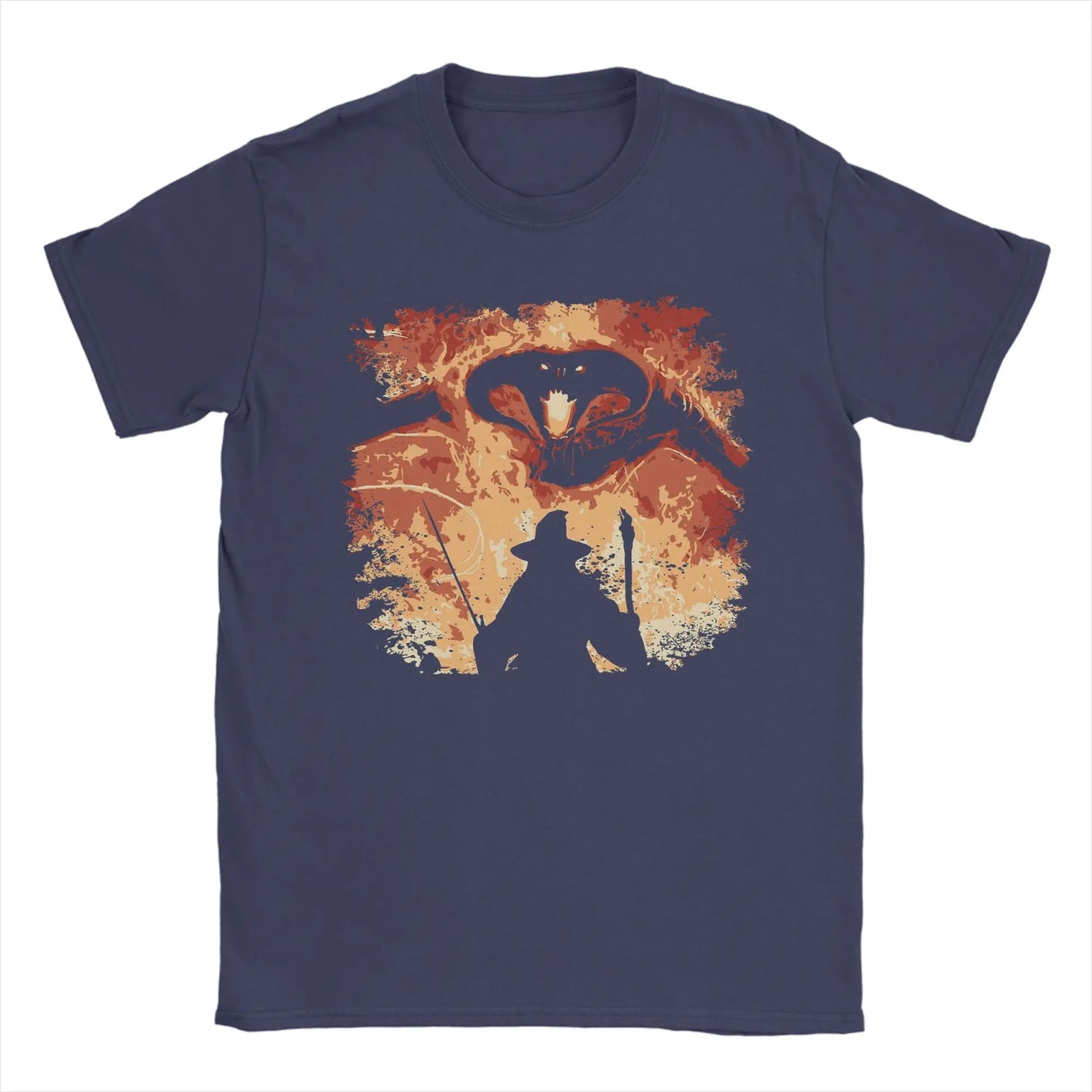 Men T-Shirt You shall not pass L-Lords Of The R-Rings Vintage Cotton Tees Short Sleeve  T Shirts O Neck Tops Printed