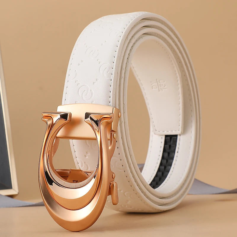 High Quality 34mm Designers Business Mens belt Luxury Brand Famous Male brand Belt Buckle Canvas Leather Belt for Women ieans
