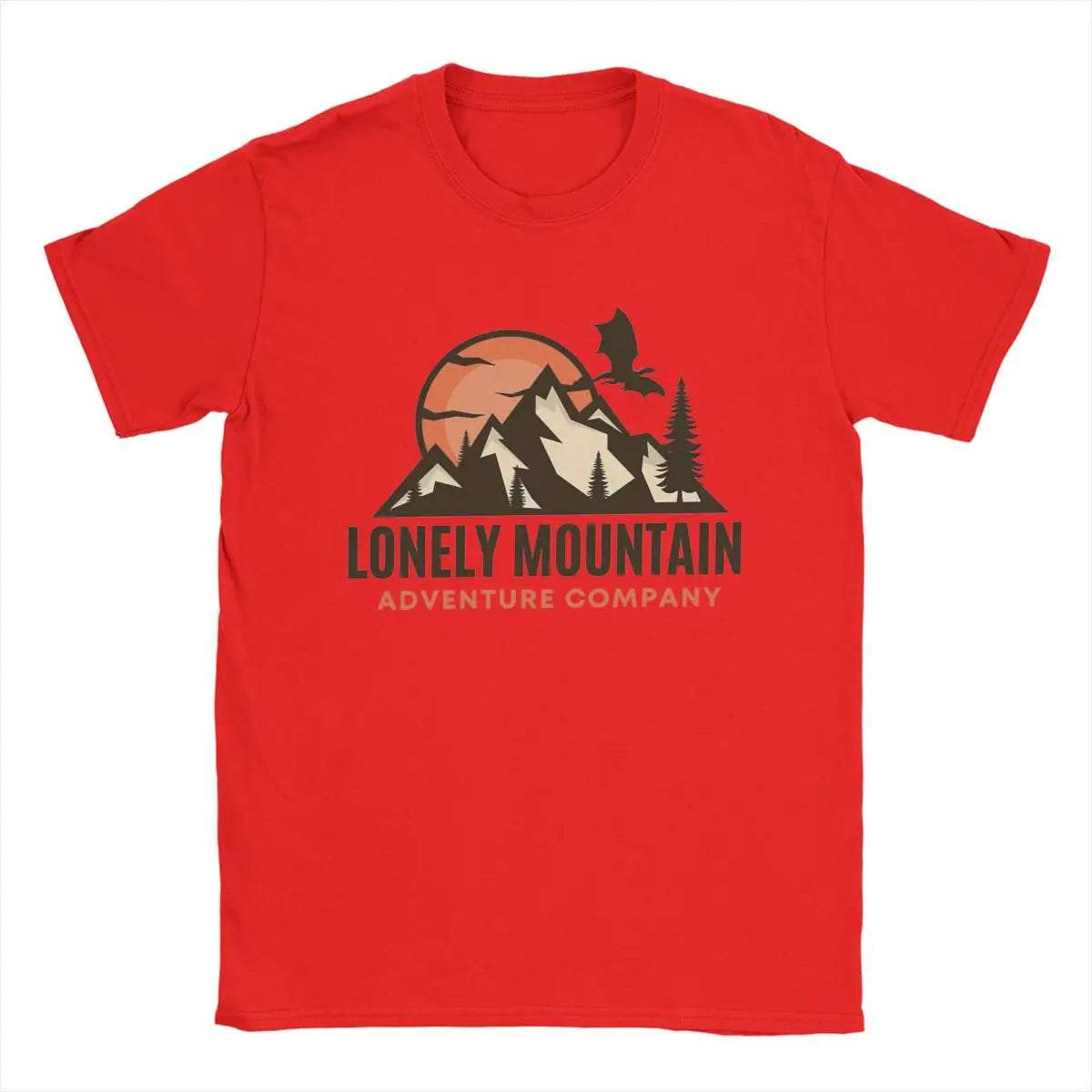 Lonely Mountain Adventure Company L-Lords Of The R-Rings T Shirt for Men Pure Cotton Vintage T-Shirt O Neck Tee Shirt Clothing