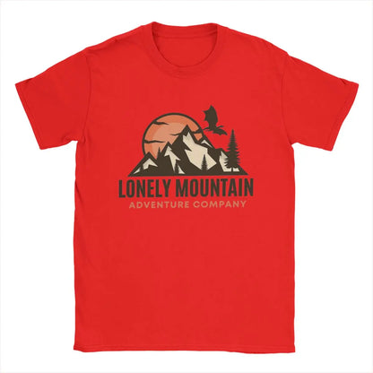 Lonely Mountain Adventure Company L-Lords Of The R-Rings T Shirt for Men Pure Cotton Vintage T-Shirt O Neck Tee Shirt Clothing