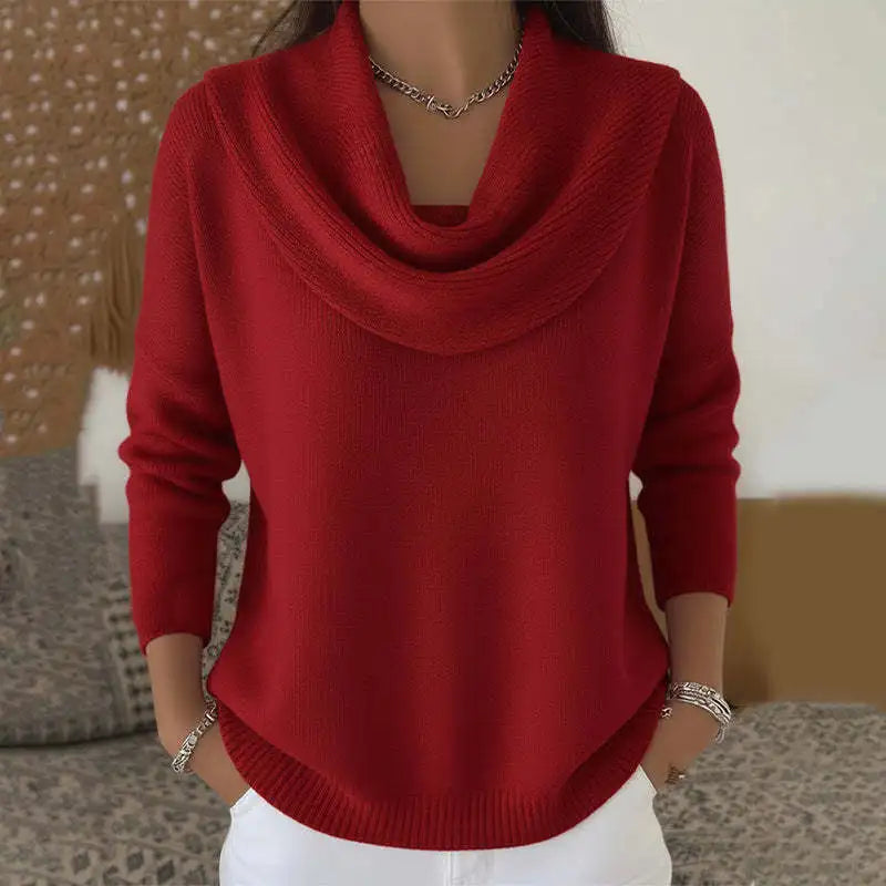 2026 Women's Autumn/Winter New Collection Solid Color Long Sleeve Sweater Tops