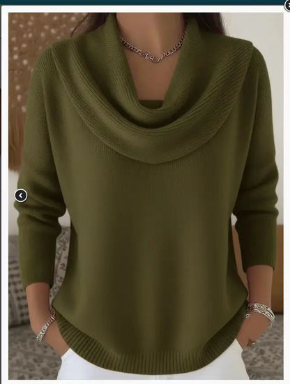 2026 Women's Autumn/Winter New Collection Solid Color Long Sleeve Sweater Tops