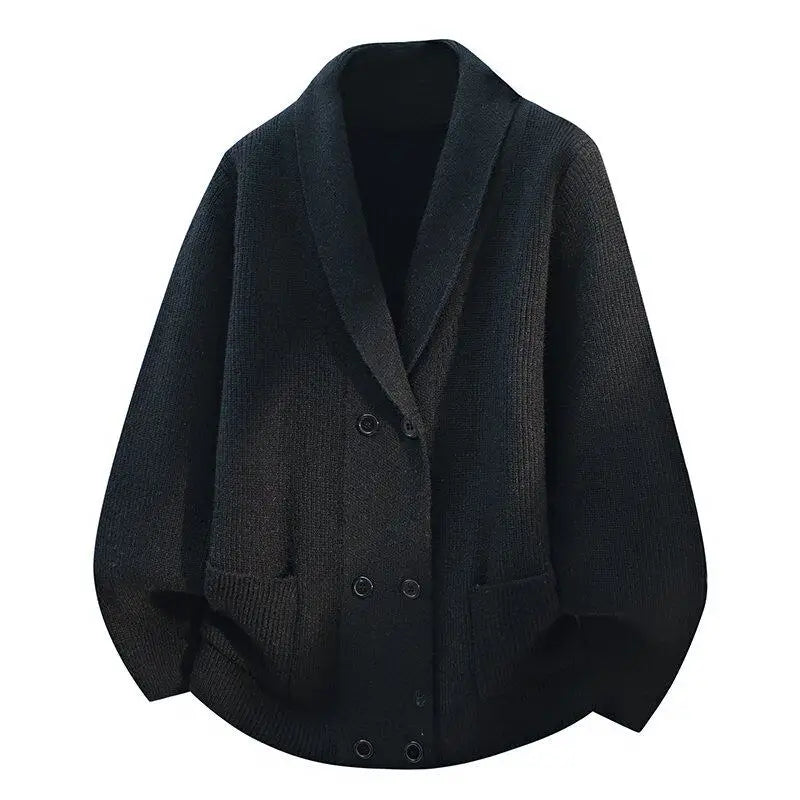 Legible Autumn and Winter Casual Sweater Men Loose Knitted Cardigan Male Round Neck Collar Sweatercoats Man