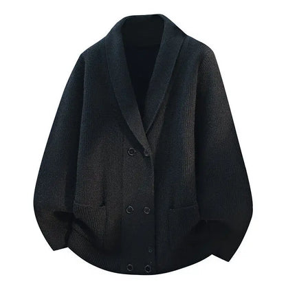 Legible Autumn and Winter Casual Sweater Men Loose Knitted Cardigan Male Round Neck Collar Sweatercoats Man