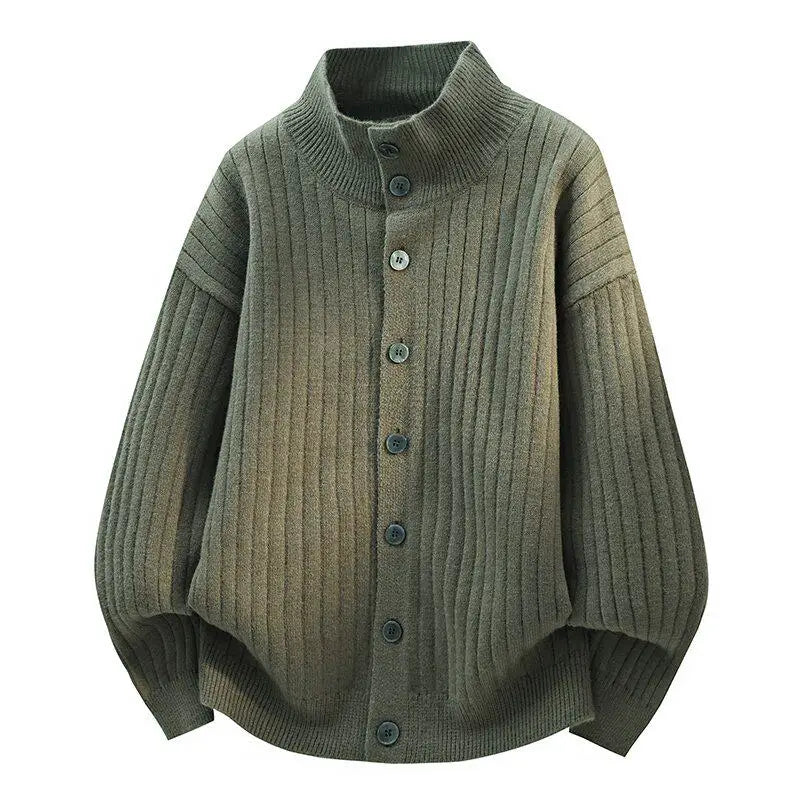 Legible Autumn and Winter Casual Sweater Men Loose Knitted Cardigan Male Round Neck Collar Sweatercoats Man