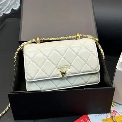 Channeled Bag Women designer makeup bag High Quality Sheepskin Diamond Lattice Handle Vanity Box Tote Bags Crossbody Shoulder Co