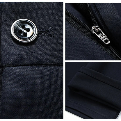 Elastic Men's Suit Pants Thin Straight Leg Pants Wrinkle Resistant Non-ironing Streetwear Men's Pants Business