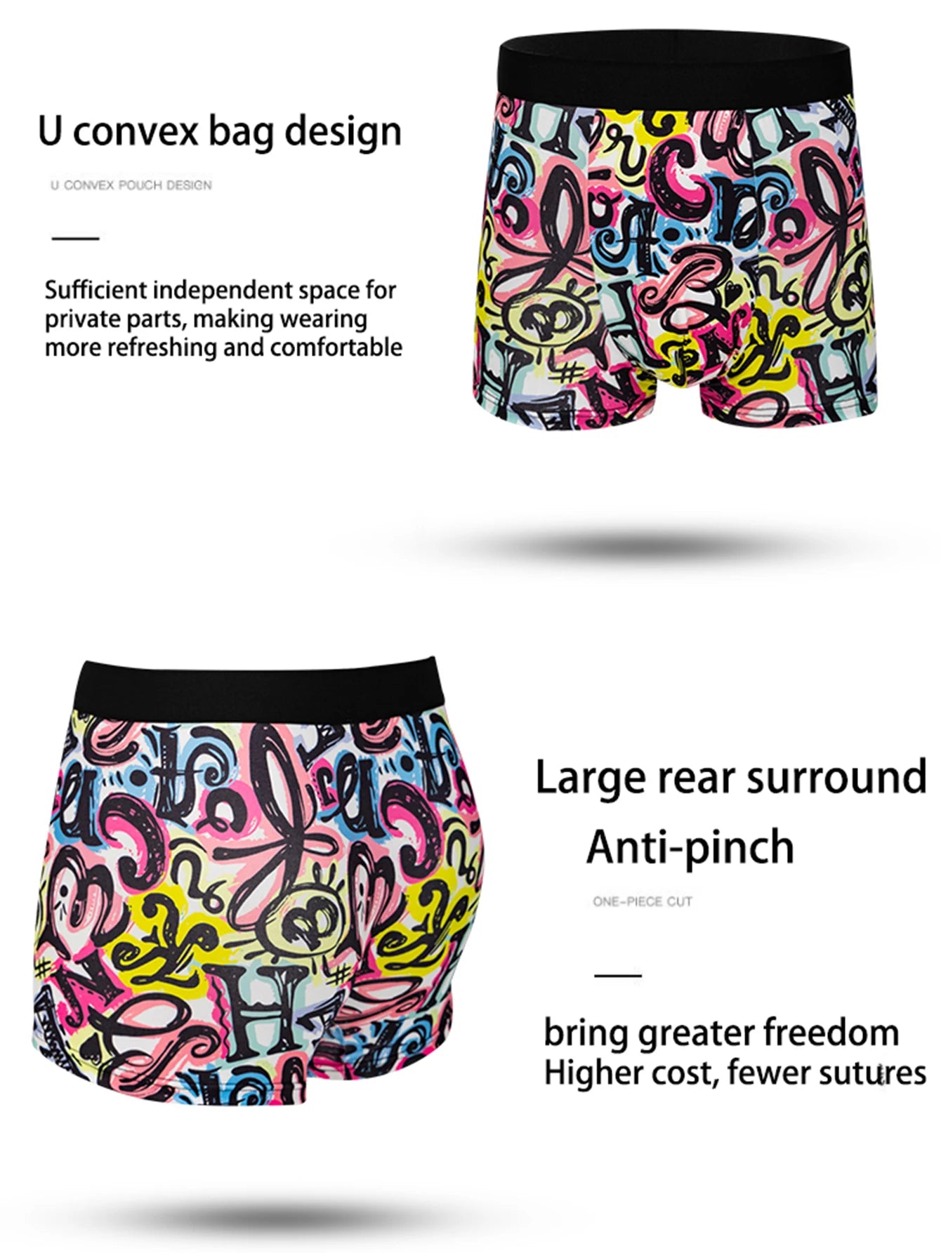 10-pack fashionable men's boxer shorts, comfortable, soft, fashionable