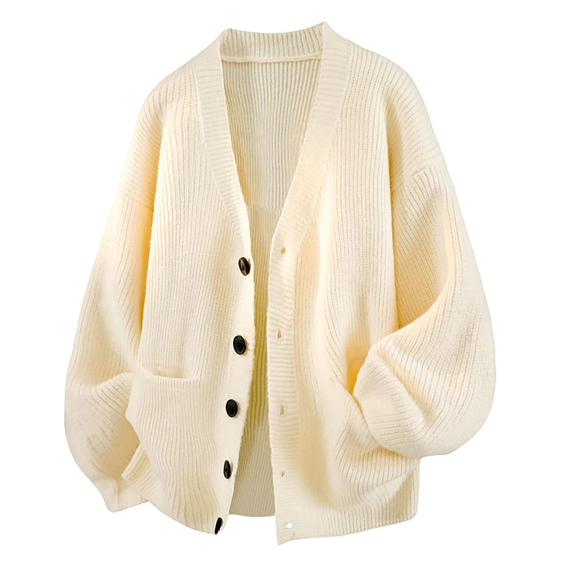 Men's Autumn and Winter Outdoor Comfortable Windproof Warm Cardigan Sweater Fashion Trend Versatile Knitted Warm Casual Jacket
