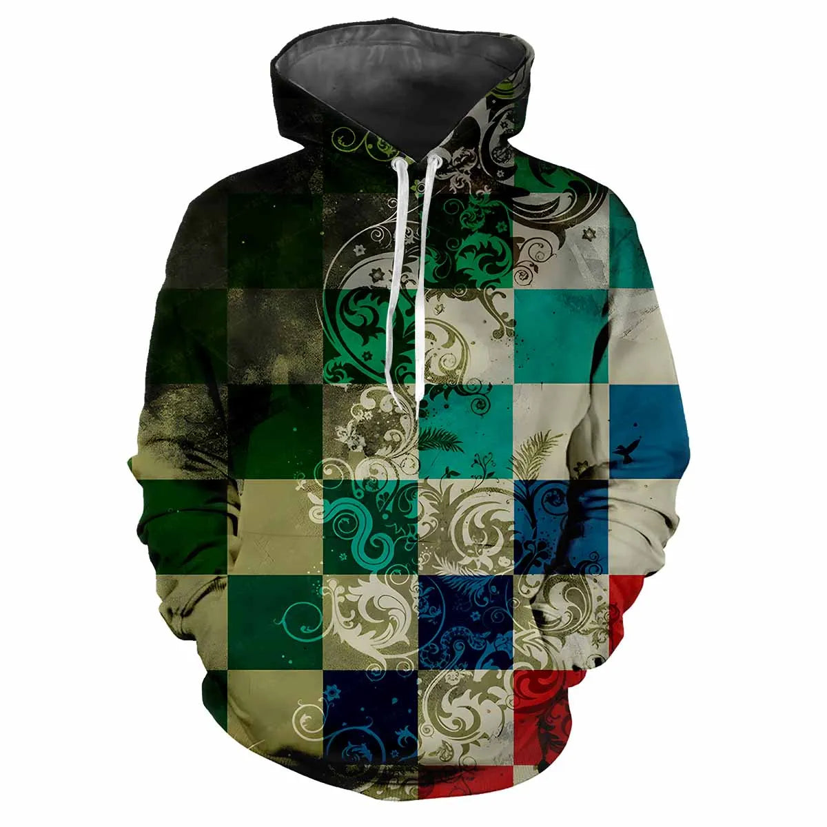 2024 Fashion Minimalist Plaid 3D Printed men's Tops Casual Soft Comfort Elegant men's Hoodies Personalize Outdoor Sports Hoodie