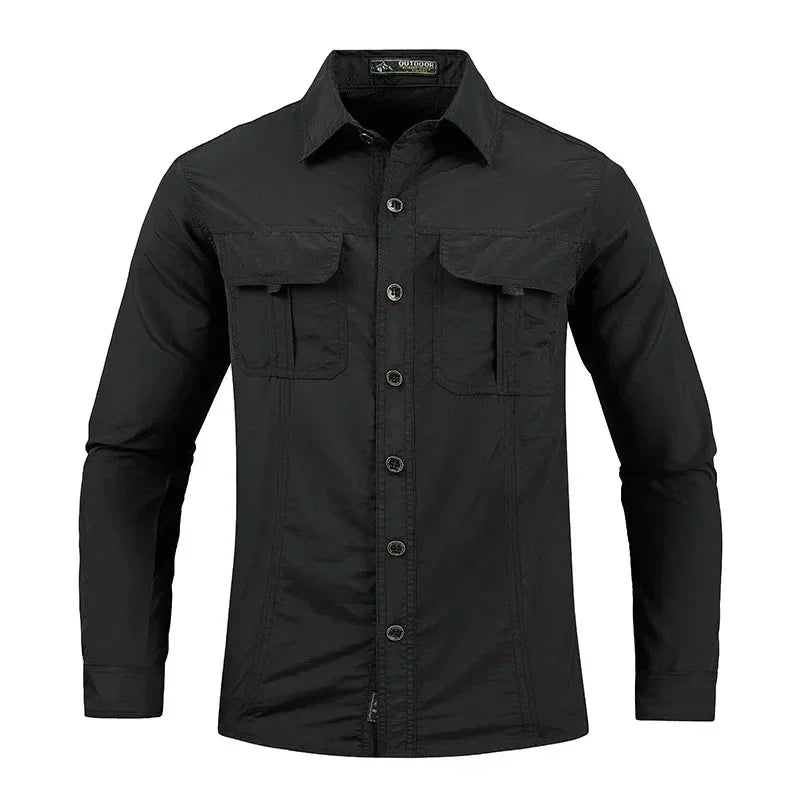 2025 spring summer New Men Lightweight Quick-Drying long sleeved shirts outdoor new men  Breathable Sport Sunscreen Hiking Shirt