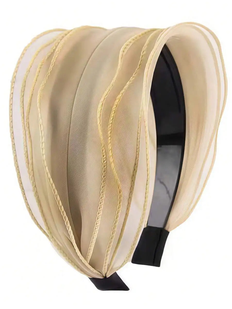 1pc New Asymmetrical Geometric Colorful Mesh Headband Hair Accessory Head Accessories Hairband Beauty Home Hair