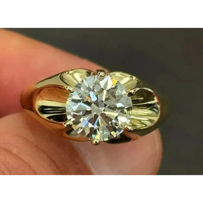 S925 silver ring with 3CT moissanite and certificate, suitable for parties, Christmas, men and women