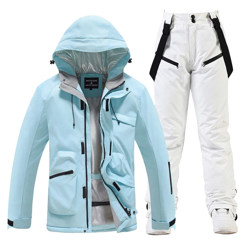 New, Men's and Women's Ski Suit Sets, Waterproof, Snow Costume, Ski Jacket and Pant Set, Outdoor Clothing, Snowboarding, Overall
