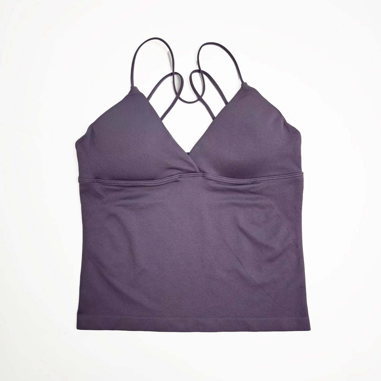 NCLAGEN Vision Twist Front Longline Top Women's Seamless Thin Straps Yoga Gym Workout Vest Running Tank Tops Fitness Clothing