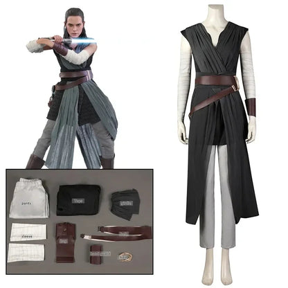The Force Awakens Rey Skywalker Cosplay Costume Movie Character Uniform Set Comic Con