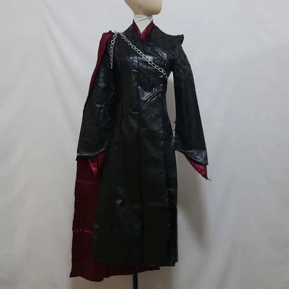 Women Queen Cosplay TV House Dragon Daenerys Cosplay Costumes Black Dress Uniforms Outfit Or Wig