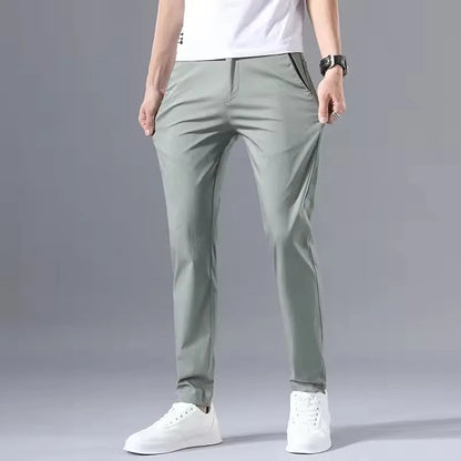 2025 Spring Autumn Thin Slim Men Casual Pants Classic Business Cotton Stretch Golf Trousers Fashion Male Clothing Pants