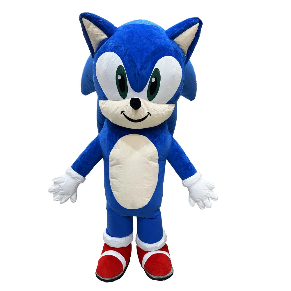 2M Cartoon Hedgehog Inflatable Costume Mascot Parade Adult Character Cosplay Animal Birthday Halloween Event Plush Set