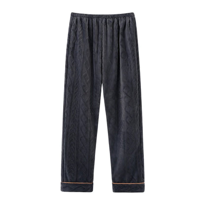 Thick Flannel Men's Plaid Trousers Big Yards Warm Sleep Pants Mens Pajamas Pants Bottoms Sleepwear Pajama for Men Pijama Hombre