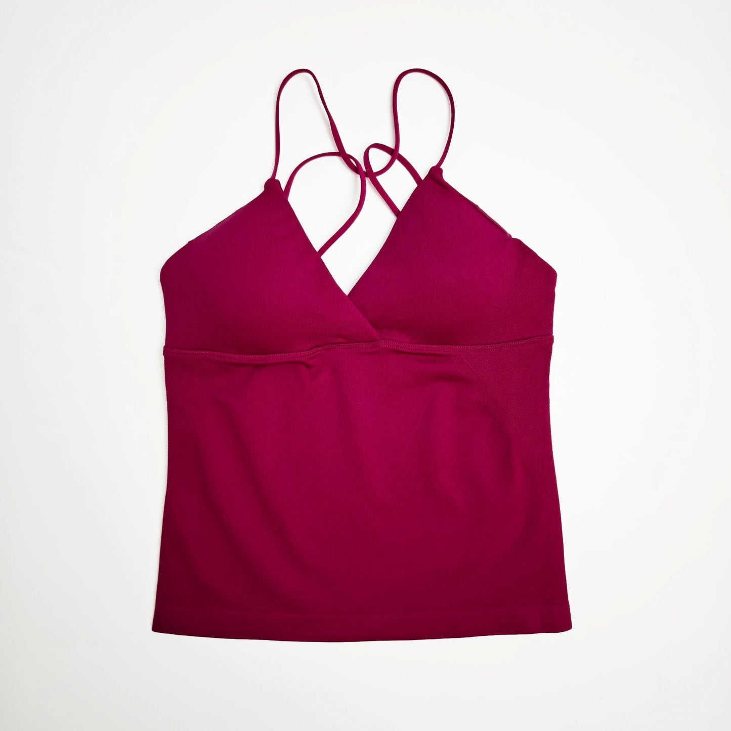 NCLAGEN Vision Twist Front Longline Top Women's Seamless Thin Straps Yoga Gym Workout Vest Running Tank Tops Fitness Clothing