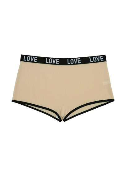 Random 7 pairs of mixed-color lettered waistband women's briefs are comfortable, casual, energetic, sporty and luxurious