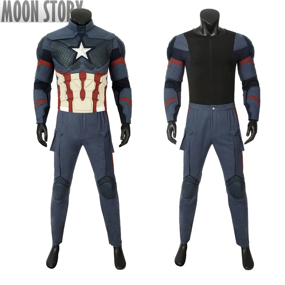 Civil War 4 Captain Cosplay Cosplay Superhero Chris Evans Adult Men Uniform Outfit Suit Halloween Vest Full Set