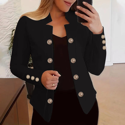 Light Womens Jacket Womens Business Casual Fall Long Sleeve Notch Cardigans Open Front Work Office Cropped куртка женская